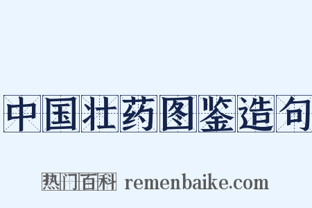 中国壮药图鉴造句是什么意思的图片